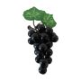 Artificial fruit: SHEBEI grapes, black, 3.1"/8cm, Ø1.6"/4cm