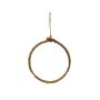 HELIJIA artificial metal hanging ring, flocked, green, Ø15cm