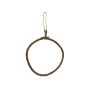 HELIJIA artificial metal hanging ring, flocked, brown, Ø15cm