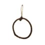HELIJIA artificial metal hanging ring, flocked, dark brown, Ø15cm