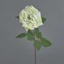 Decorative velvet rose YUFAN, cream, 65cm, Ø15cm