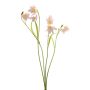 Artificial PITARA checkerboard flower branch, white-pink, 50cm