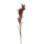 LINEN decorative pampas grass branch with plumes, burgundy, 145cm