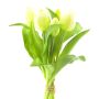 Fabric tulip bouquet LONA, white, 30cm