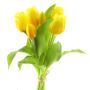 Fabric tulip bouquet LONA, yellow, 12"/30cm