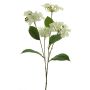 Artificial hydrangea PINNIAN, white, 70cm, Ø9–10cm