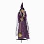 Halloween decorative figure: FERDERRA witch with movement and sound functions, broom, LEDs, 175cm
