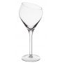 Tilted wine glass GIANCARLO with foot, clear, 10"/24,5cm, Ø4"/10,5cm