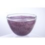 Round glass bowl GLORIA, purple, handmade, 5.71"/14.5cm, Ø 8.66"/22cm