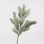 Plastic fir branch THOMAS, snow, 22"/55cm