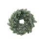 Plastic fir wreath MILTON, snow, white, Ø18"/45cm
