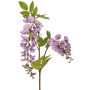 Artificial wisteria branch NEZUMI with flowers, purple, 105 cm
