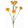 Decorative carnation branch PIARA, orange-yellow, 60cm, Ø3–5cm