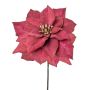 Satin poinsettia ZEPYRIS, burgundy red, 22"/55cm