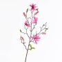Textile flower magnolia MILA, pink-white, 30"/75cm, Ø 2.4"-2.8"/6-7cm