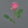 POPI decorative artificial rose, pink and green, 55cm, Ø7cm