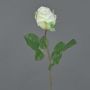 POPI decorative artificial rose, white and green, 55cm, Ø7cm