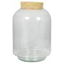 Glass terrarium KONDO with cork lid, clear, 10"/25cm, Ø7"/17cm