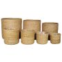 Seagrass basket AMPARO, 7 pieces, beige, 4.7"-12"/12-30cm, Ø5.1"-13"/13-32cm