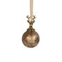 NUMI glass Christmas bauble, deer, antique brown, Ø8cm