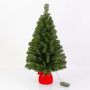 WARSCHAU artificial Christmas tree, red jute sack, LEDs, 90cm, Ø50cm