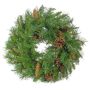 Decorative fir wreath ALFRED, crossdoor, flame retardant, Ø 20"/50cm