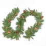 Decorative fir garland ALFRED, crossdoor, flame retardant, 9ft/285cm, Ø 7"/18cm
