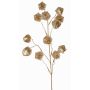 Artificial Physalis branch DUGONG with fruits, gold, 35"/90cm