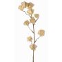 Faux Physalis branch AINOS, fruits, glitter, cream, 31"/80cm
