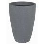 Flowerpot PINIOS of plastic, stone-effect, grey, 30"/77cm, Ø21"/53cm