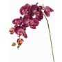 Artificial flower branch Phalaenopsis orchid WESA, dark violet-white, 3ft/100cm