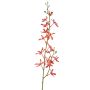 Artificial flower branch Cattleya orchid TRASSA, red-orange, 31"/80cm