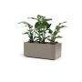 Rectangular planter box NASTASJA made of recycled plastic, with water reservoir, casters, taupe, 39"x16"x15"/99,5x39,5x38cm, 102L