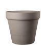 Terracotta flowerpot NUVENS, taupe, 21"/54cm, Ø24"/60cm