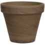Plant pot ARVION of terracotta with grain pattern, brown, 3.9"/10cm, Ø4.3"/11cm