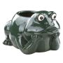 BYKAN frog plant pot, ceramic, dark green, 31x22x19cm