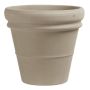 Flower pot BRYNEX of terracotta with double rim, beige, 17"/42cm, Ø18"/45cm