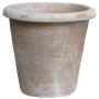 ELVORN terracotta planter, handmade, patinated, brown, 55cm, Ø58cm