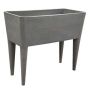 LUAVIA flowerpot made of wood-concrete, with feet, grey, 76x37x65cm