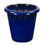 ELVORN terracotta plant pot, glazed, colour gradient, blue, 52 cm, Ø55 cm