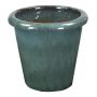 ELVORN terracotta plant pot, glazed, colour gradient, light blue, 52 cm, Ø55 cm