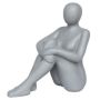 VUNKY female garden figurine, made of polystone, grey, 53 x 27.5 x 56.5 cm