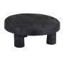 KAILANI wooden plant stand with feet, black, 6 cm, Ø15 cm