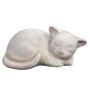 SERIVA cat figurine made of terracotta, lying down, handmade, patinated, beige, 29 x 16 x 13 cm
