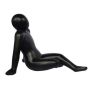 VUNKY garden figure of a man, made from fibre-reinforced terrazzo, black, 69 x 46 x 51 cm