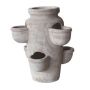 ILMORA terracotta herb tiered planter, handmade, brown, 48cm, Ø41cm