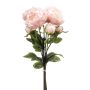 Artificial peony bouquet VATANA, pale pink, 20"/50cm, Ø7.1"/18cm