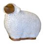 ZENARA ceramic sheep figurine, glazed, white, 37x20x32cm
