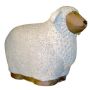 ZENARA ceramic sheep figurine, glazed, white, 45x24x39cm