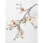 Artificial magnolia LORA, white-pink, 4ft/110cm, Ø 3.9"-4.7"/10-12cm